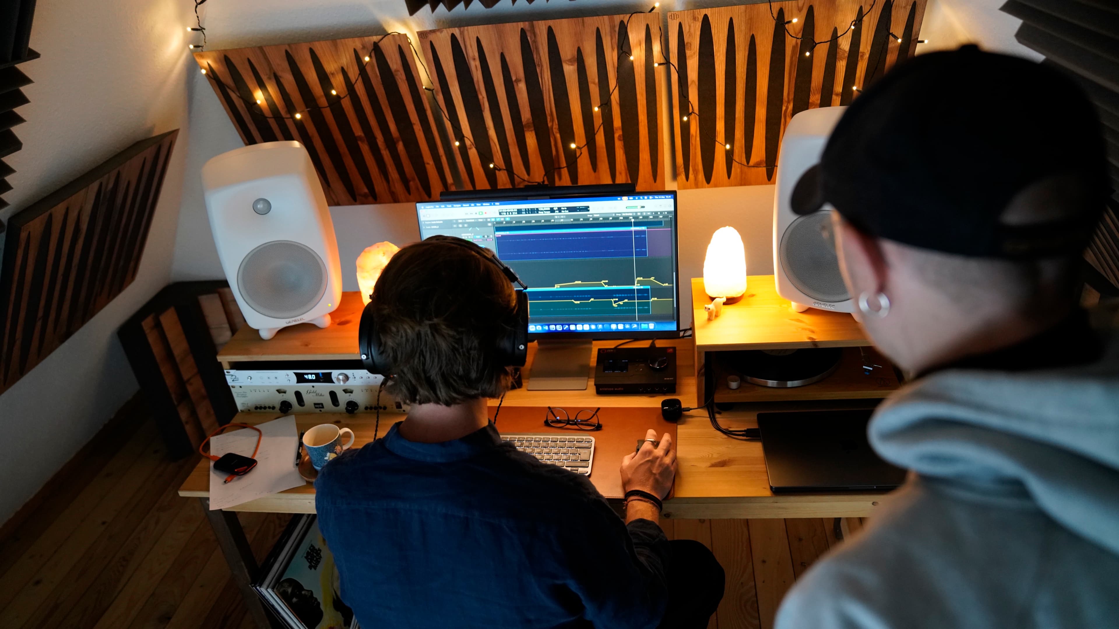 In the studio at Vårø Contemporary: Simon Glöde putting the final touches on the mix of his album Invincible.